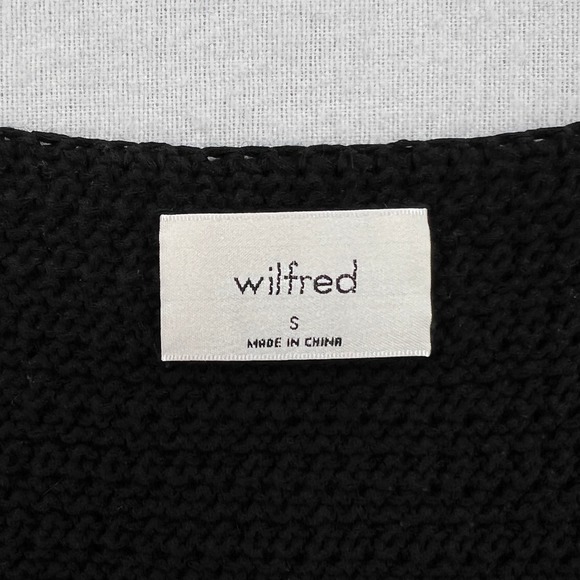 ARITZIA WILFRED Sunset Top Womens Small Black Crochet Cropped Strappy Tank - Picture 7 of 12